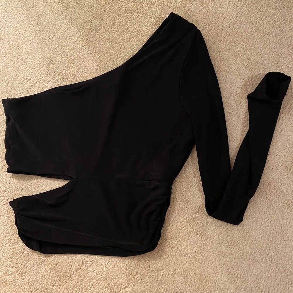 Black one shoulder top